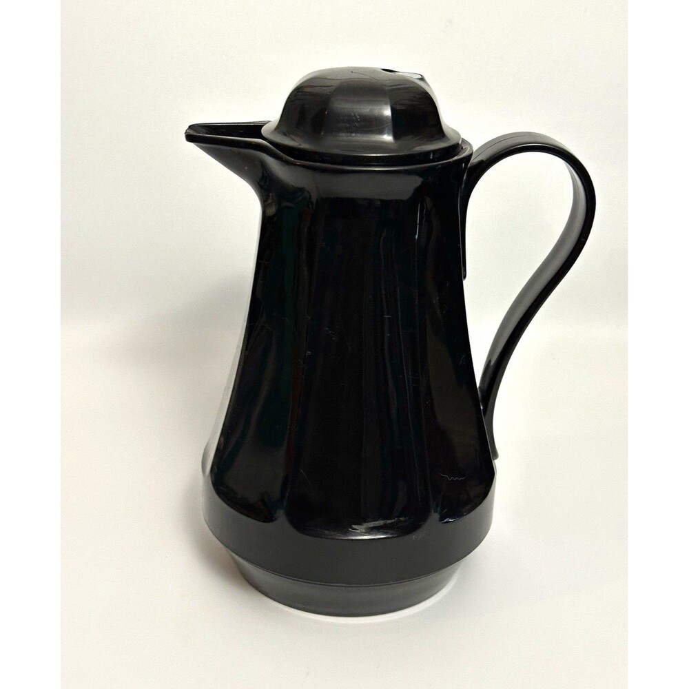 Thermos 1L Black Insulated Coffee Carafe w/ Handle Twist Lid Model 360